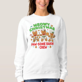 "Meowy Christmas Baking Crew Sweatshirt スウェットシャツ