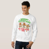 "Meowy Christmas Baking Crew Sweatshirt スウェットシャツ (正面フル)