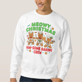 "Meowy Christmas Baking Crew Sweatshirt スウェットシャツ