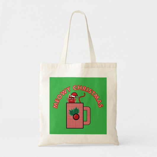 MEOWY CHRISTMAS Budget Tote Bag トートバッグ (正面)