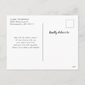 Meowy Christmas Catお洒落 with Christmas〔雄ジカの〕枝角写真 シーズンポストカード (裏面)