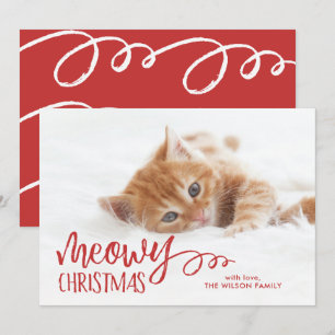 Meowy Christmas Catのペット写真 シーズンカード
