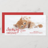 Meowy Christmas Catのペット写真 シーズンカード (正面/裏面)