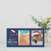 Meowy Christmas Cat 2フォトフォトカード シーズンカード (スタンド正面)