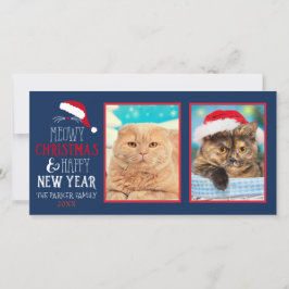 Meowy Christmas Cat 2フォトフォトカード シーズンカード
