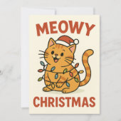 Meowy Christmas Cat Card (正面)