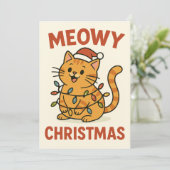Meowy Christmas Cat Card (スタンド正面)