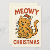 Meowy Christmas Cat Card (正面/裏面)