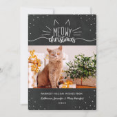 Meowy Christmas - Cat Christmas Photo シーズンカード (正面)