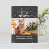 Meowy Christmas - Cat Christmas Photo シーズンカード (スタンド正面)
