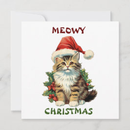 Meowy Christmas、Cat Greeting Card、Merry Christmas シーズンカード