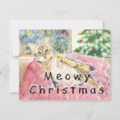 Meowy Christmas cat in London  カード (正面)