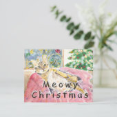 Meowy Christmas cat in London  カード (スタンド正面)
