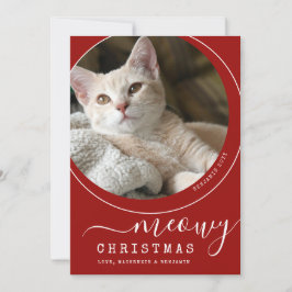 Meowy Christmas Cat Kittenの写真赤と白