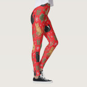 Meowy Christmas Cat Leggings - Gift For Cat Mom レギンス (右)