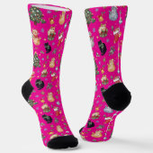 Meowy Christmas Cat Lover Crew Socks ソックス (傾斜あり)