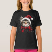 Meowy Christmas Cat Lover Funny Festive Holidays Tシャツ (正面)