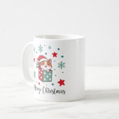 Meowy Christmas Cat Lover Gift Cute Festive Animal コーヒーマグカップ (正面左)
