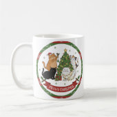 Meowy Christmas Cat Lovers Mug - Christmas Gift コーヒーマグカップ (左)