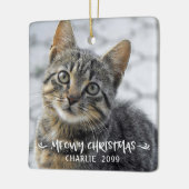 MEOWY CHRISTMAS CAT Name写真 セラミックオーナメント (左)