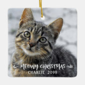 MEOWY CHRISTMAS CAT Name写真 セラミックオーナメント (正面)