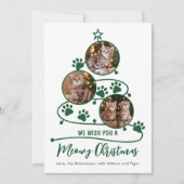 Meowy Christmas Cat Pet 3写真 シーズンカード (正面)