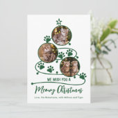 Meowy Christmas Cat Pet 3写真 シーズンカード (スタンド正面)