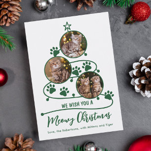 Meowy Christmas Cat Pet 3写真 シーズンカード