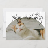 Meowy Christmas Cat Photo Holiday Card シーズンカード (正面)
