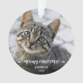 MEOWY CHRISTMAS CAT Photo Name Year オーナメント
