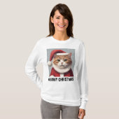 MEOWY CHRISTMAS CAT Tシャツ (正面フル)