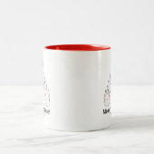 Meowy Christmas Cat Tree Mug – オーナメントネーム ホリデー ツートーンマグカップ (中央)