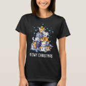 Meowy Christmas Cat Tree Tシャツ (正面)