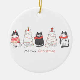 Meowy Christmas Cats セラミックオーナメント