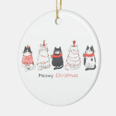 Meowy Christmas Cats セラミックオーナメント (左)