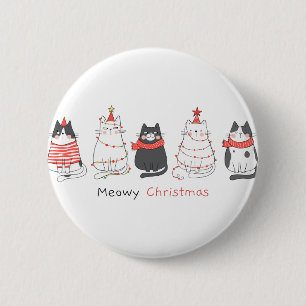 Meowy Christmas Cats 缶バッジ