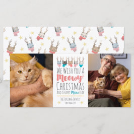 Meowy Christmas Cats +〔雄ジカの〕枝角ホリデーフォトカード