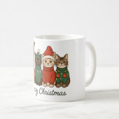 Meowy Christmas Cozy Cat Mug コーヒーマグカップ (正面右)