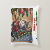 Meowy Christmas Custom Cat Accent Pillow アクセントクッション (裏面(縦))