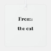 Meowy Christmas Cute Truck Cats Name Metal Orament メタルオーナメント (裏面)