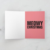 MEOWY CHRISTMAS FUNNY CAT GREETING CARD カード (内部)