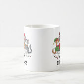 Meowy Christmas Funny Cat Holiday Mug for Cat Love コーヒーマグカップ (中央)