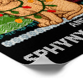 Meowy Christmas Funny Sphynx Cat Santa Hat Ugly Sw ポスター (角)