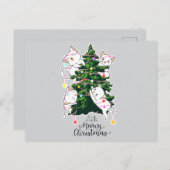 Meowy Christmas Greetings: Festive Feline Postcard ポストカード (正面/裏面)