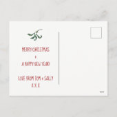 meowy christmas holiday cat santa hat postcard シーズンポストカード (裏面)