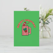 MEOWY CHRISTMAS Holiday Greeting Card Green シーズンカード (スタンド正面)