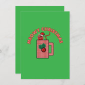 MEOWY CHRISTMAS Holiday Greeting Card Green シーズンカード (正面/裏面)