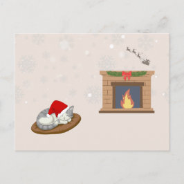Meowy Christmas Holiday Postcard シーズンポストカード
