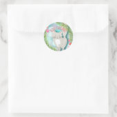 Meowy Christmas Kitten Cat Holiday Cardシール ラウンドシール (バッグ)