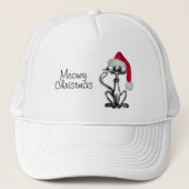 Meowy Christmas Kitty Cat Hat キャップ (正面)